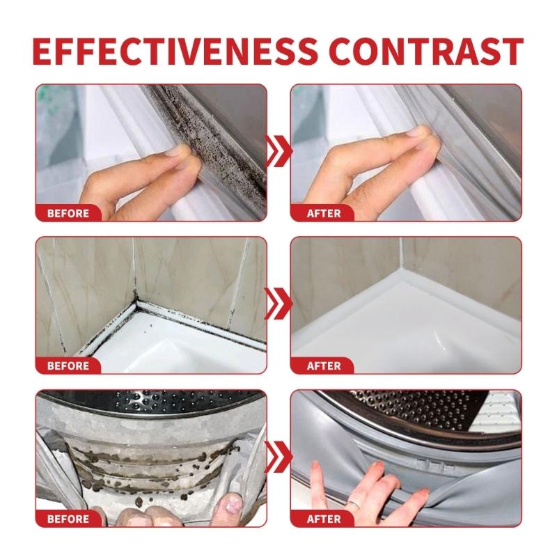 100ml Mold Remover Gel Household Mold and Mildews Cleaner for Washing Machine Sealant Tiles Grout Bathroom Stain Remover