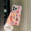 Painted Maple Leaf Printed Phone Case, Suitable for iPhone 17, 16, 15, Plus, Pro, Max Series Phones - Suitable for Use As a Gift