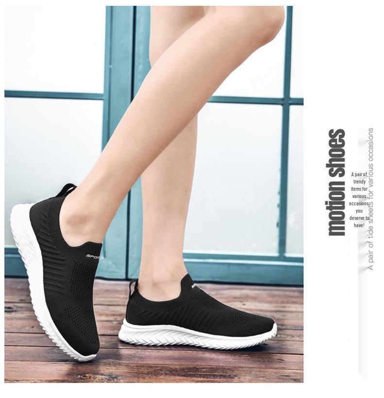 Unisex Breathable Slip-On Flyknit Running Shoes - Low-Top Sock Sneakers for Spring/Summer