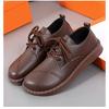 2026 New Women's Comfort Flats - Leather Lace-Up Shoes with Anti-Slip Cushioned Sole, Fall/Winter Casual Shoes for Mothers