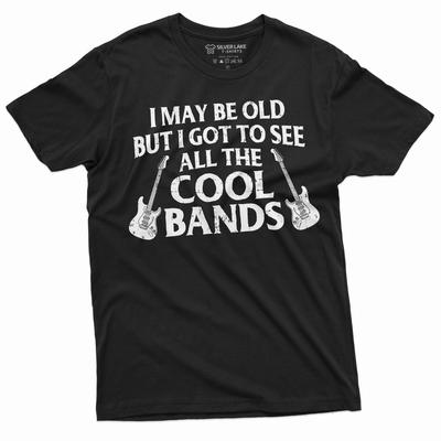T-shirt Musique Drôle pour Homme Je suis peut-être vieux mais j'ai vu tous les groupes cool T-shirt Unisexe