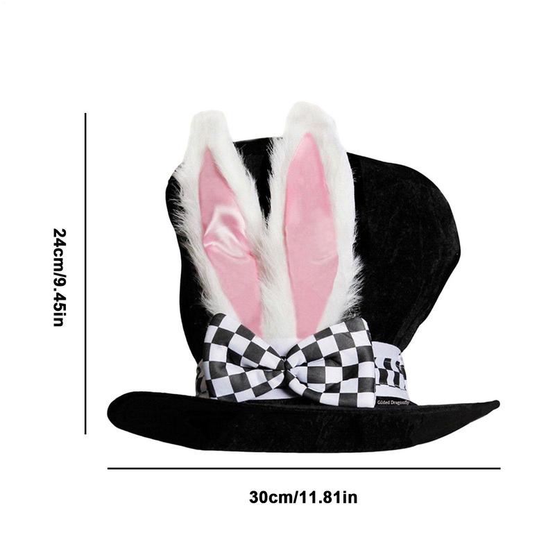 Easter Hat Cosplay Holiday Party Decorative High Hat with Ears Velvet Rabbit Ear Party Hats Ears Crazy Hat Costume Accessories