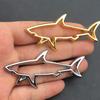 Car Badges Emblems Funny Shark Car Stickers Hollow Weatherproof Sun-Resistant Modification Side Label For Truck Motorcycle