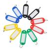 50Pcs Key Tags Bright Colors Plastic Waterproof Writable Hotel Key Organizer with Detachable Metal Rings Crack-resistant Key Labels