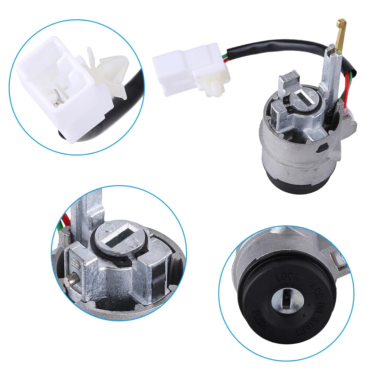 Ignition Switch Lock Cylinder Assembly with 2 Keys Compatible with 2010 2011 Kia Rio5 Rio Ignition Lock Cylinder with Key Switch Ignition Replace