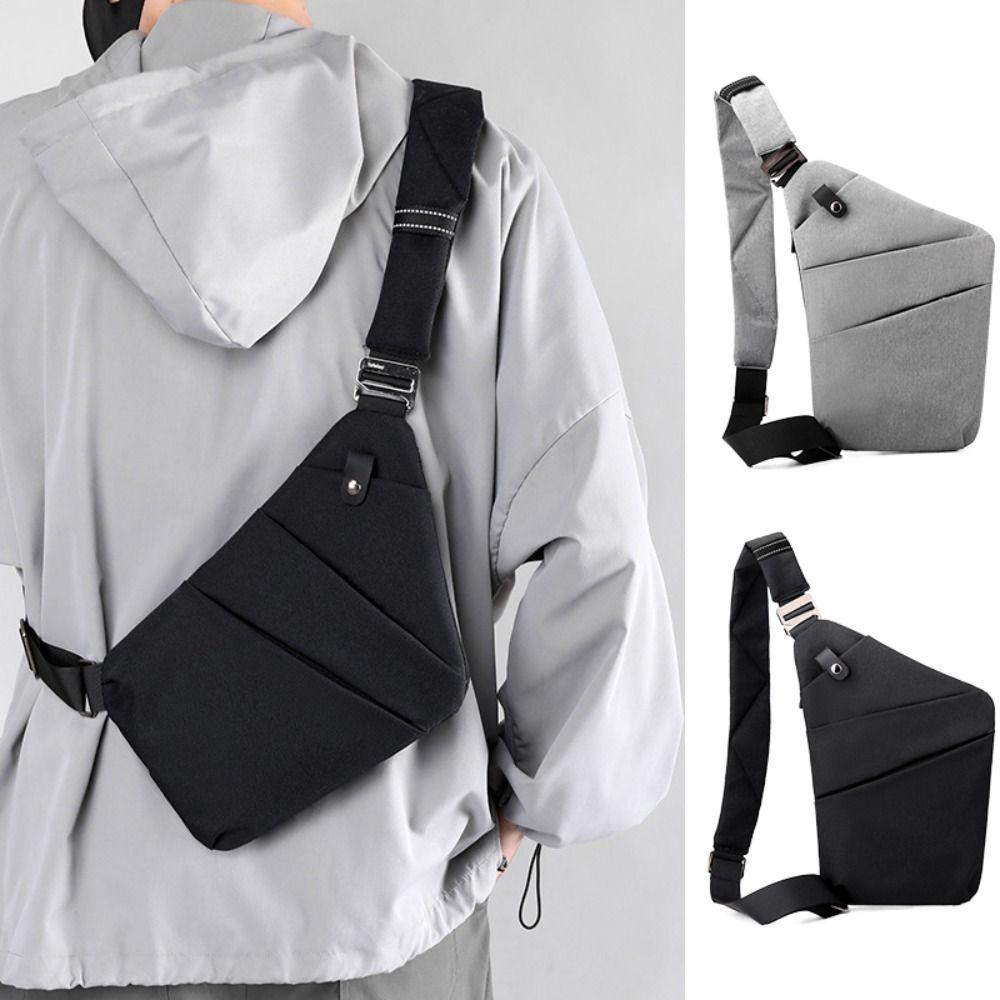 Nuova Borsa a Tracolla da Viaggio Antifurto in Nylon Ultra Sottile Piccola Borsa da Petto Grande Capacità con Cerniera Mini Borsa Crossbody