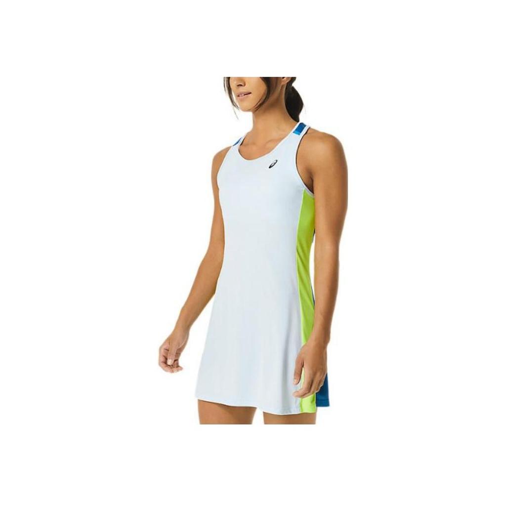 Asics Court Graphic Dress Casual Round Neck Short Sleeveless Dress Women Dresses Light-Blue 2042A260-410