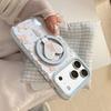 Cute Bear Magnetic Heart-Shaped Phone Case for iPhone 16, iPhone 17, and iPhone 17 Pro Max