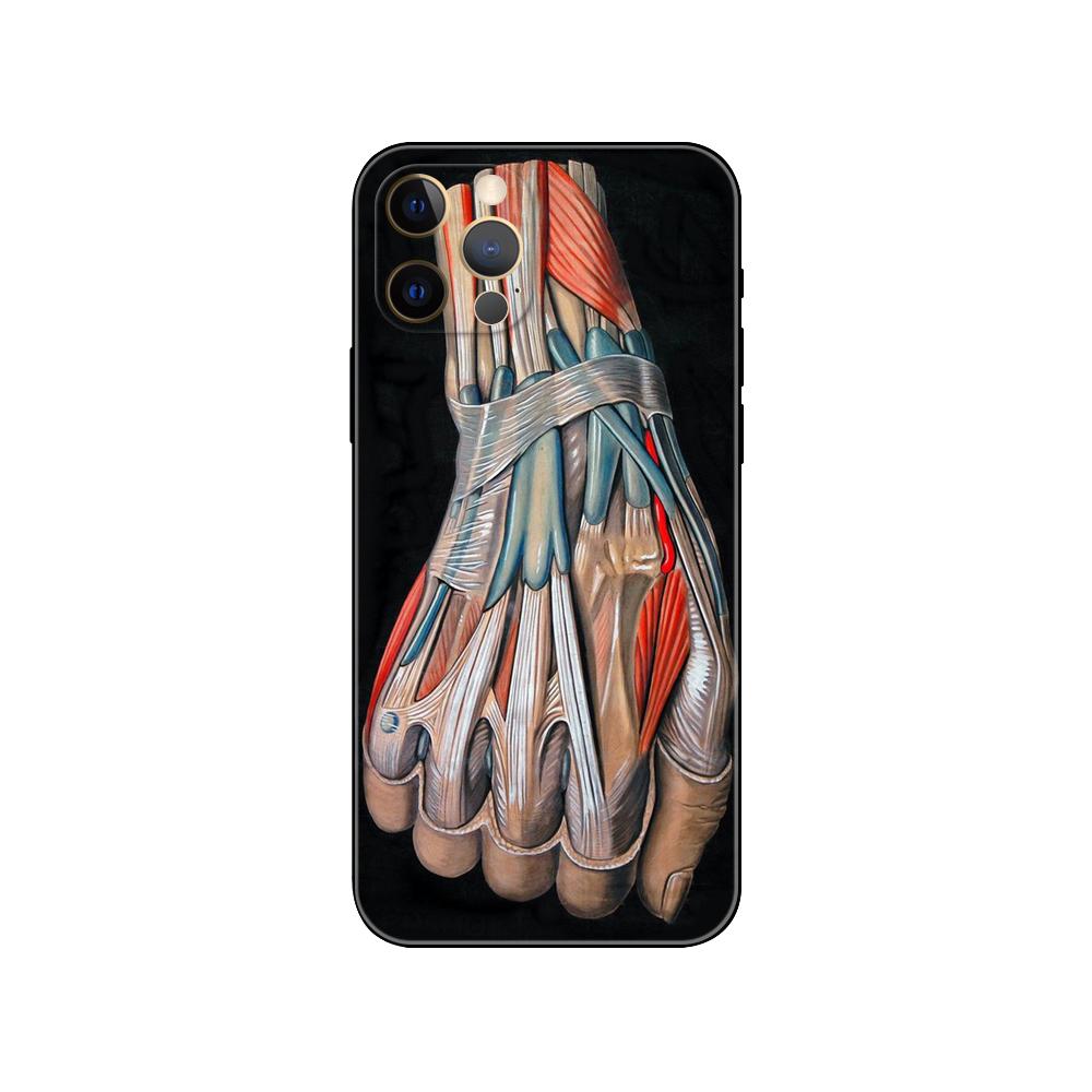 

Чехол для телефона с принтом человеческого скелета для iPhone 14 5s 2020se 6 6s 7 8 plus x 10 XR XS 11 12 13 mini pro MAX черная задняя крышка из ТПУ iphone 11