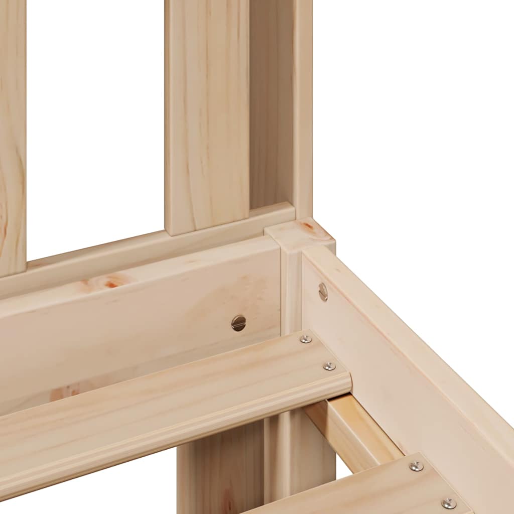 Bookshelf Bed without Mattress 75 x 190 cm Solid Pine Wood