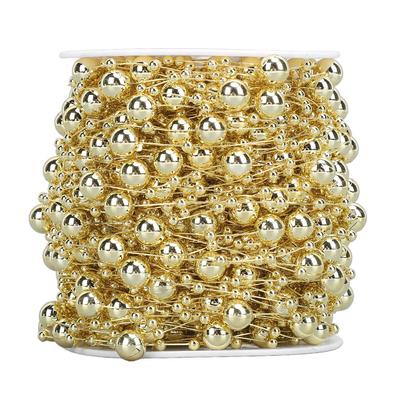 Party & Holiday DIY Decorations Gold Pearl Beads Chain Silver Faux Pearl Pearl Strand Trim 8+3mm Beaded Garland Party Decoration