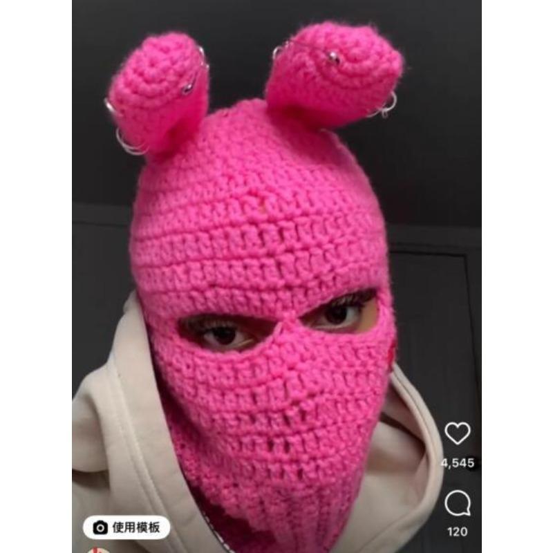 

Новая одноглазая роговая шапка ручной вязки на Хэллоуин для фотосъемки, забавная, популярный стиль one size [excluding accessories]