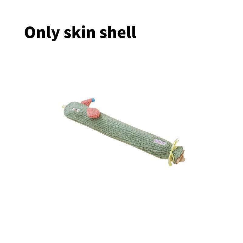 

Длинная грелка для уюта и тепла, мягкая плюшевая грелка для общежитий зелёный