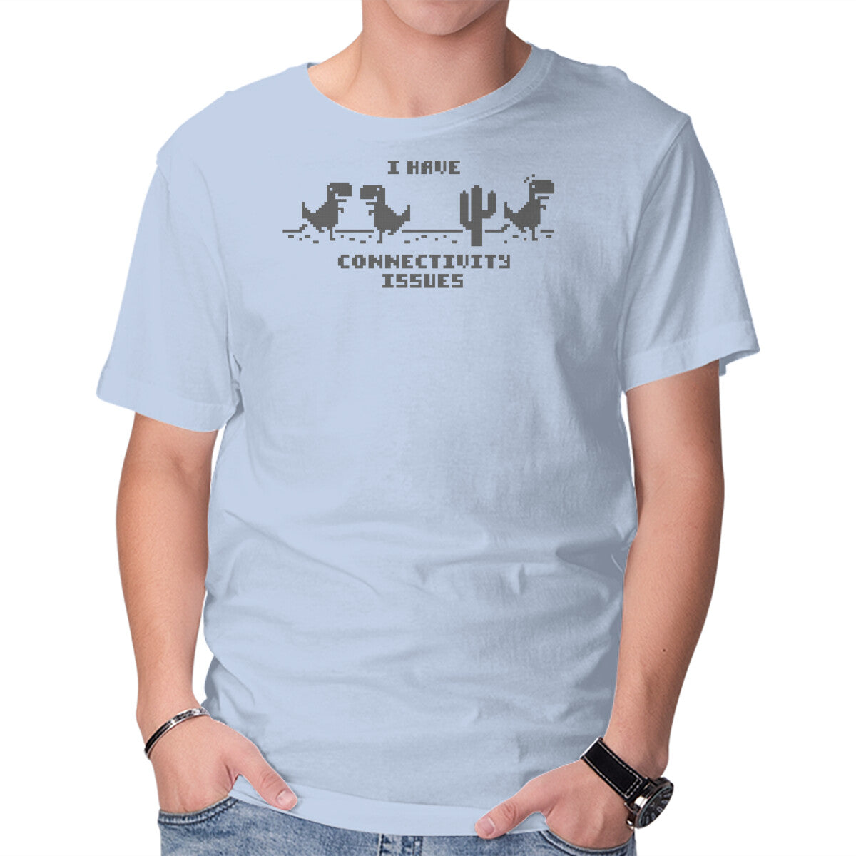 Unisex Crew Neck T-Shirt Network Connectivity Issues Graphic Short Sleeve Casual Tee XL