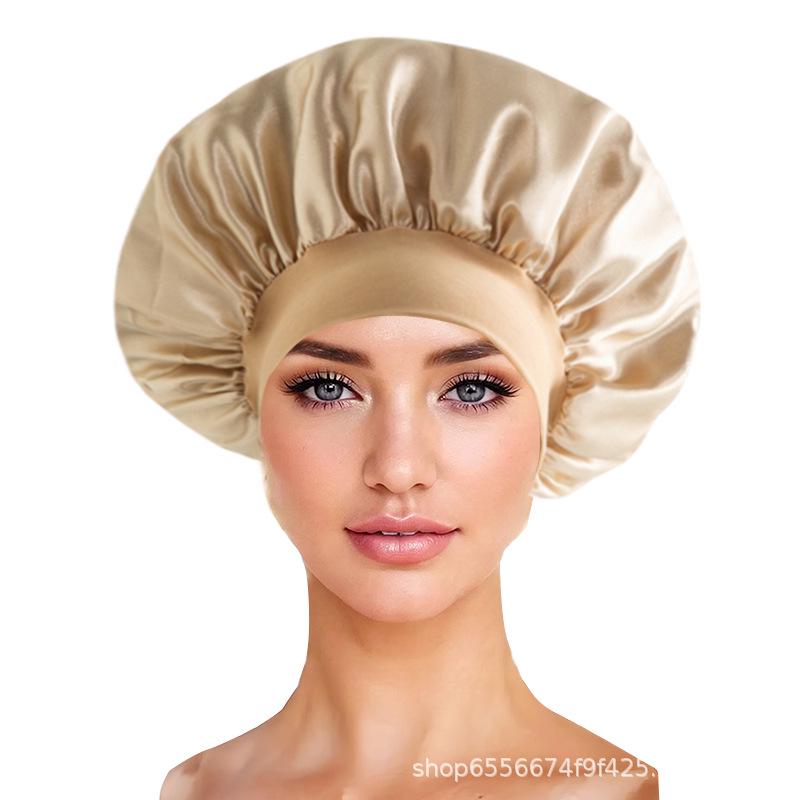 High Elastic Satin Night Cap - Beauty & Hair Care Headscarf for Women