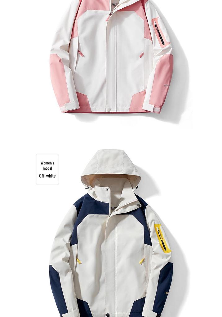 Wasserdichte Kapuzen-Wanderjacke für Damen und Herren für Herbst/Winter