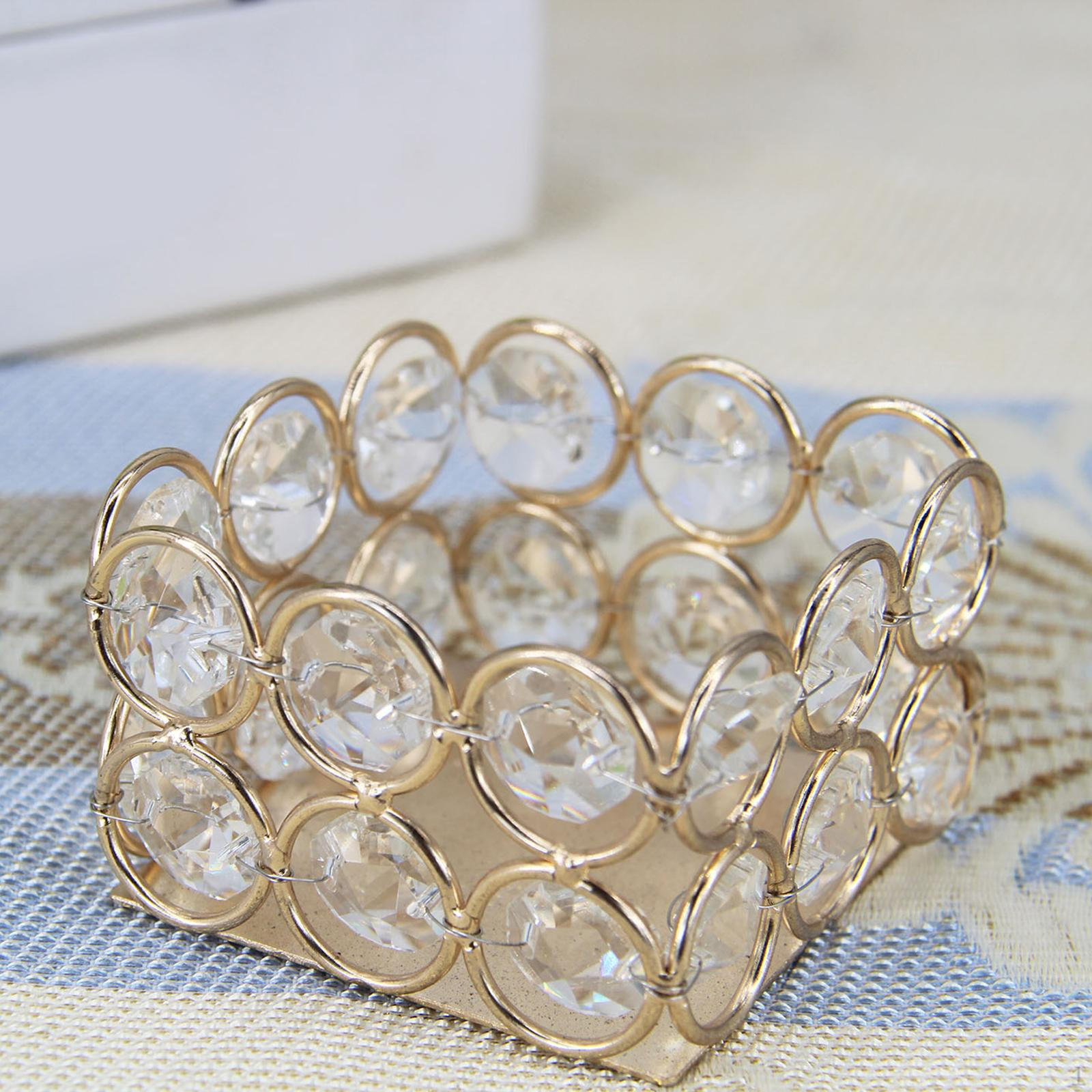 Хрустальный подсвечник для чайной свечи на обеденный стол Square