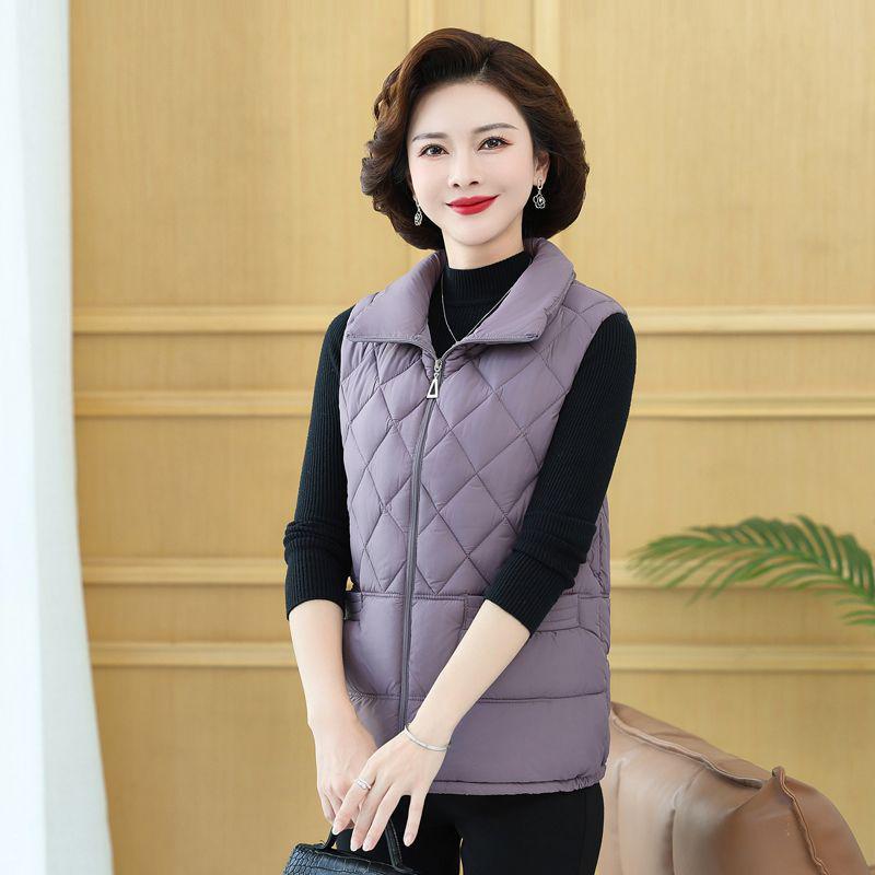 Women's Plus Size Cotton Vest - Autumn/Winter Shoulder Cape for Middle-Aged & Elderly