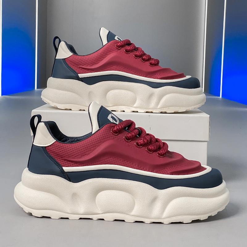 Men's shoes spring trend versatile casual Internet celebrities with the same board shoes platform youth non-slip sneakers 2025 new