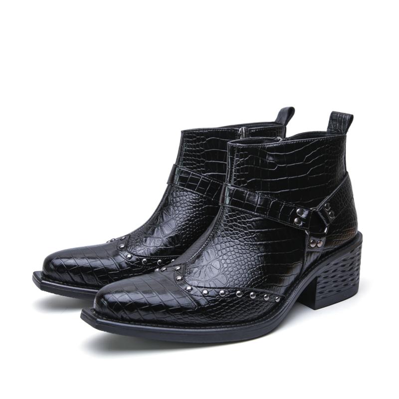 Men`s Motorcycle Boots Western Boots Retro