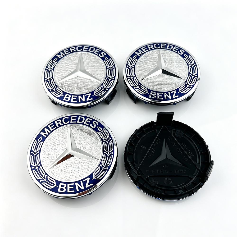 For Benz W2032026 New Car Wheel Center Hub Caps Cover 4Pcs 75mm for Mercedes Benz Amg logo B/C/E/S Class A Class C200L GLC GLK CLA W166 W163 W221