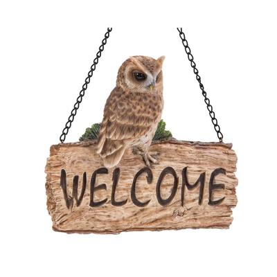 Ubia Welcome Owl X X Garden Ornament, 16.5 4.8 17.2 Cm, Figurine, Animal, Decor, Bird, H16556-A