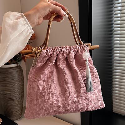 New Chinese Style, Foreign Style, Large-Capacity Bag, Women'S Tide Fashion Bamboo Handbag, Commuter Bag To Work