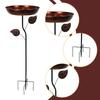 Bird Bath Bowl Birdbath Decorative Tray Stylish Feeder with Garden Stake Birdfeeder for