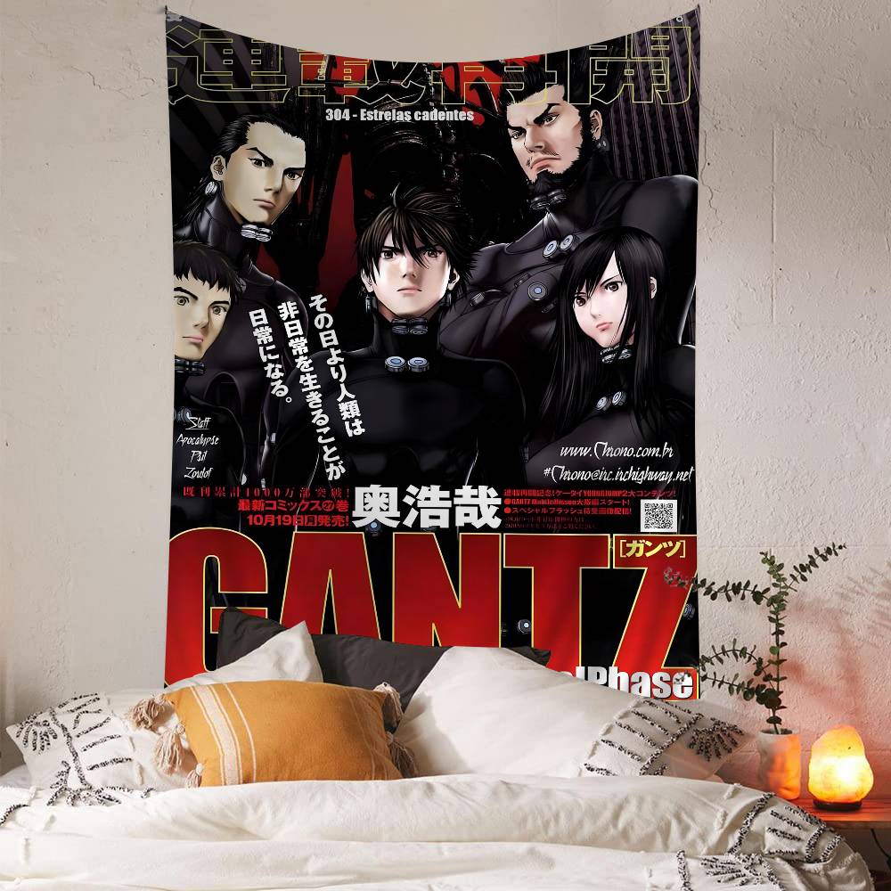 Japan Anime Gantz Tapestry Art Printing Art Science Fiction Room Home Decor Wall Art Decor