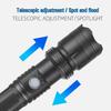 USB Rechargeable Waterproof LED Zoom Flashlight