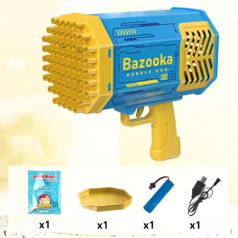 Bubble Gun Bazooka 40/69 Holes Rocket Bubble Maker Blowers With Colorful Light For Boys Girls Outdoor Summer Party Wedding Gift