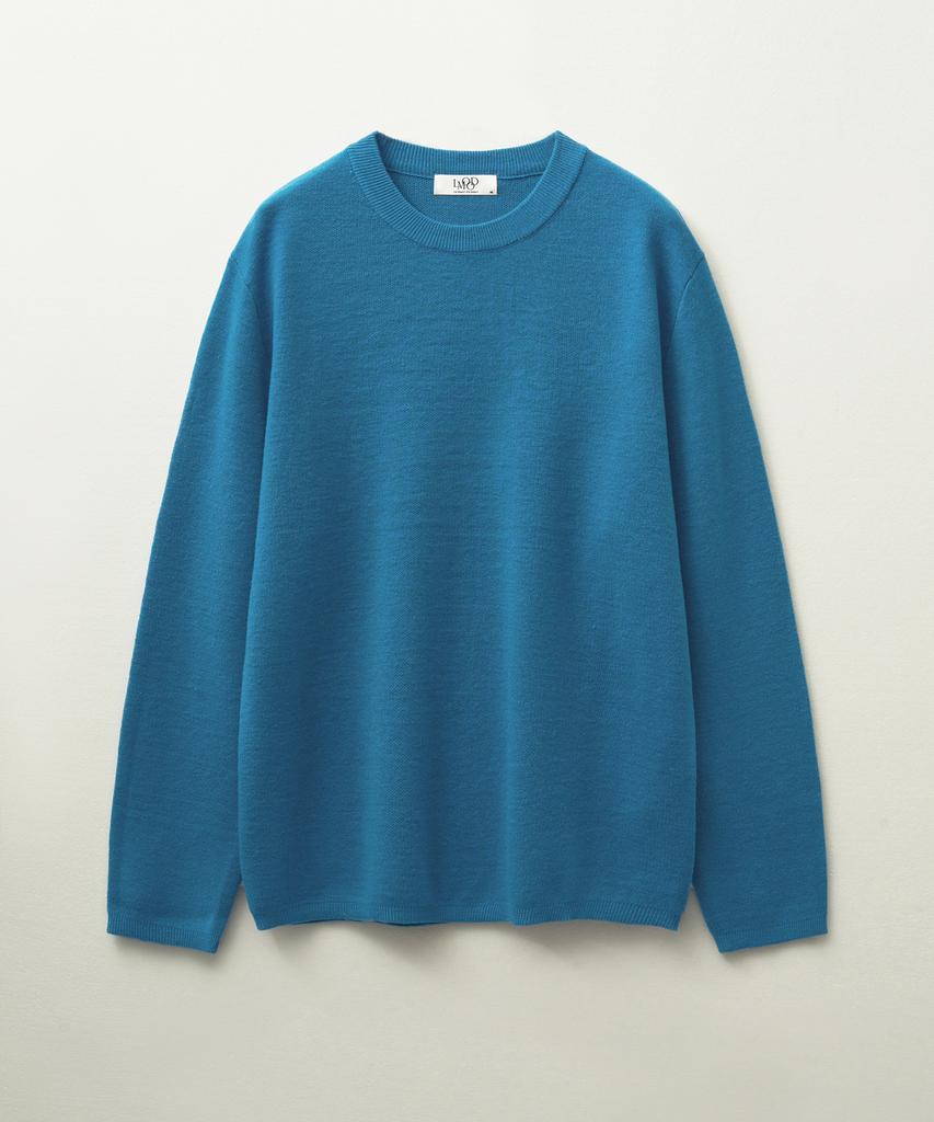 LMOOD Dutch Semi-Over Knit Teal Blue