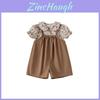 Mädchen Blumenmuster Baumwolle Sommer Zweiteiler Set Mit Kurzarmhemd Und Shorts Für Kinder Alter 3 Bis 8
