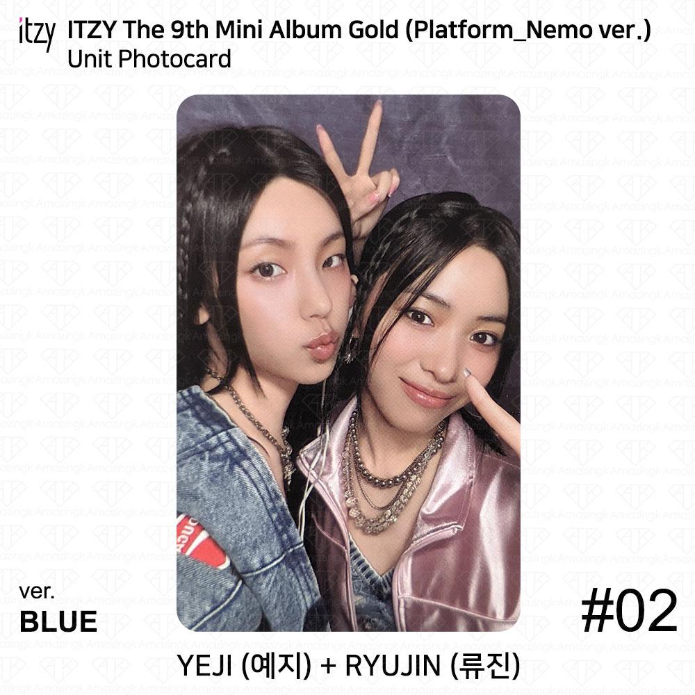 

ITZY 9th Mini Album Gold Platform Nemo ver Фотокарта Постер QR YEJI RYUJIN KPOP Unit #2