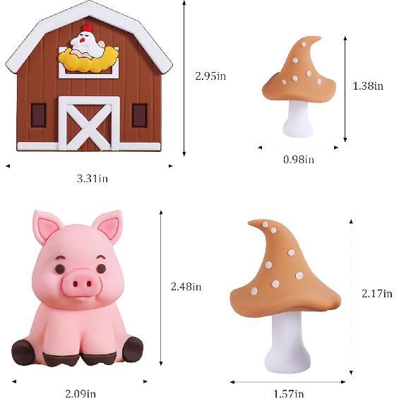 Piggy Party Supplies Pig Cake Topper Pig Birthday Decorations Pig Theme Party Supplies