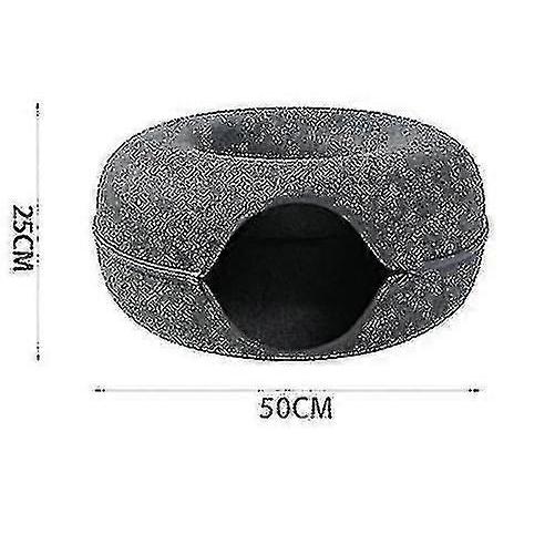 1 Pcs Pet Tunnel Donut Cat Bed(dark Gray)
