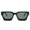 Luxury Vintage Black Square Oversize Sunglasses Acetate Polarized Custom Logo Thick Sun Glasses for Men Women Transparent