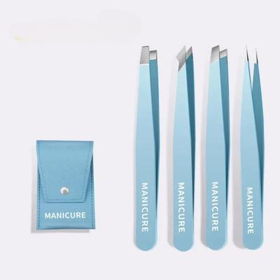 1 juego Pinza de Cejas Colorida Belleza para el Cabello Depilador de Pelos Finos Acero Inoxidable Clips Oblicuos para Cejas Remoción Herramientas de Maquillaje