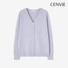Senbi Women Holgarment V Neck Knit Cardigan Signature