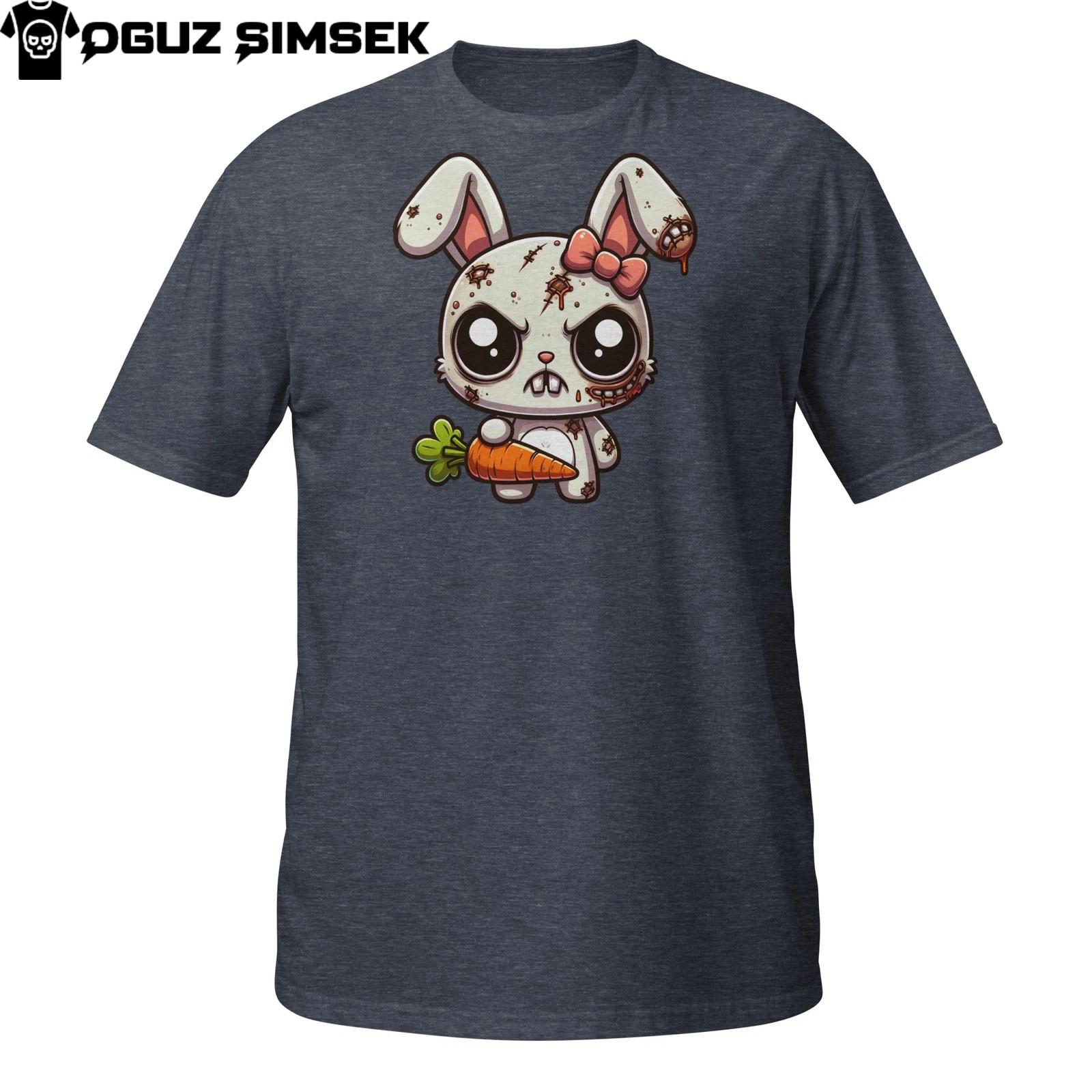 Zombie Bunny Shirt – Creepy Cute Undead Rabbit Halloween Carrot T-Shirt Mens Womens Tees Top 4XL