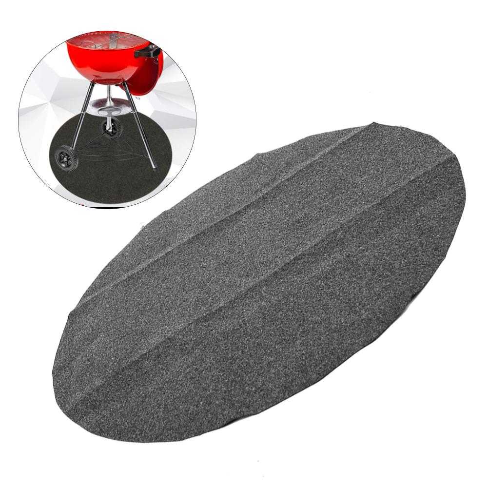 Covoraș rotund de 36 inchi pentru grătar Gary, rezistent la ulei, covoraș protector de podea pentru grătar pentru uz casnic