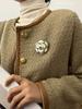 Xiaoxiangfeng Camellia French Retro Elegant Light Luxury Oil Dripping Celebrity Brooch Pin Foreign Corsage Women's