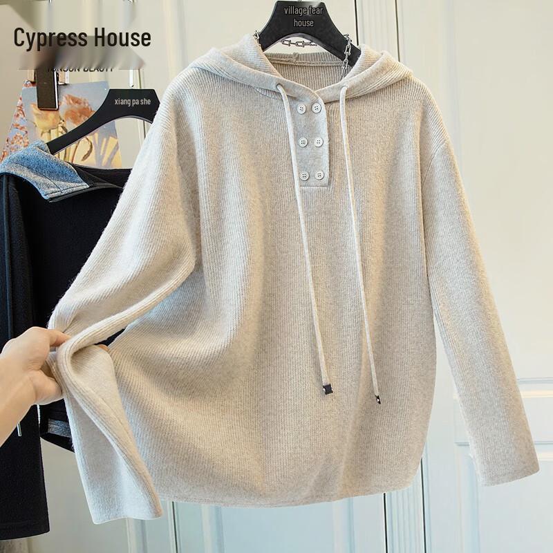 

Women s Loose-Fit Hooded Pullover Sweater M