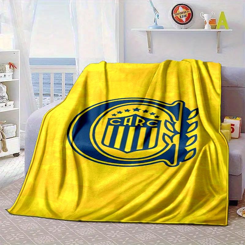 Rosario Central Crest Portable Blanket/Soft Blanket Bedding Blanket Suitable for Travel Camping Living Rooms Offices Sofas Fan Gifts