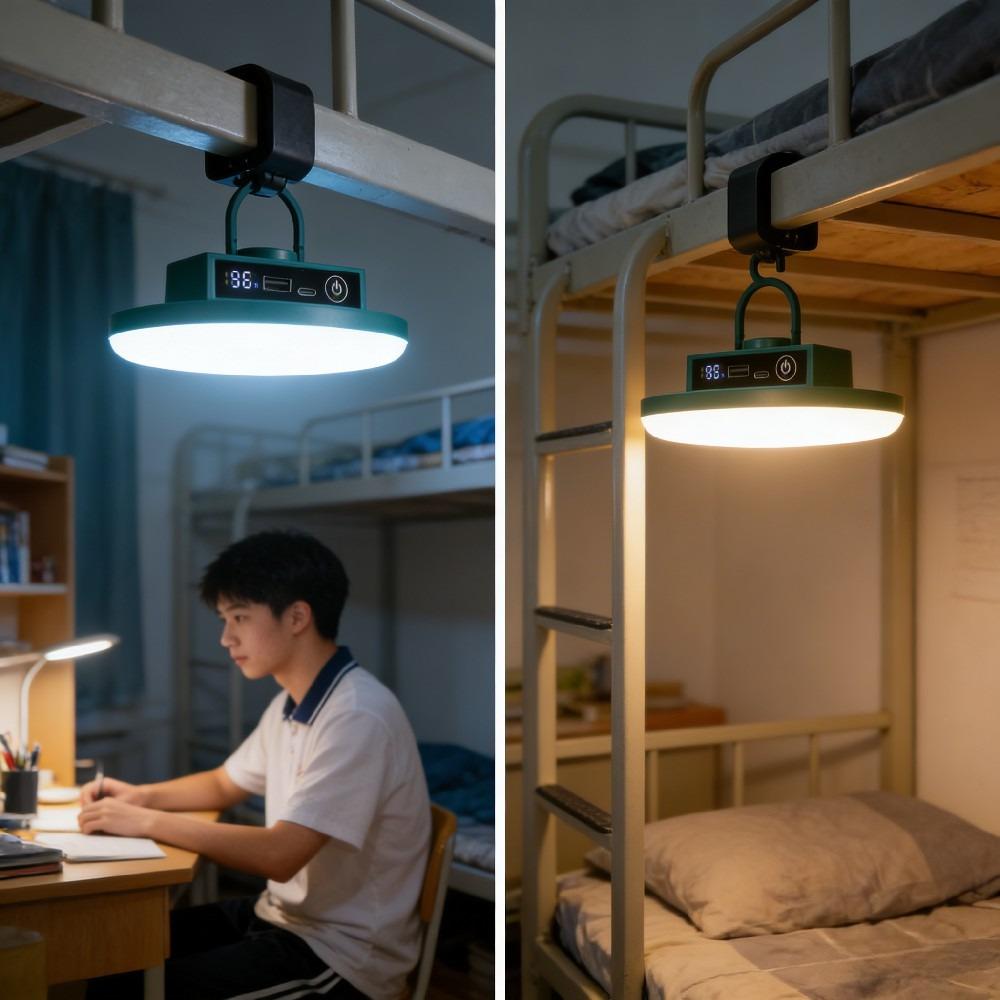 UFO Camping Light Fill Light Digital Display Magnetic Hook USB C-type LED Light 8H Outdoor Emergency Long-lasting Lighting