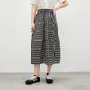 Qiushui Yiren Women's Color-block Plaid A-line Skirt
