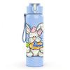 1PC Easter Bunny Cute Rabbit Cartoon Print 750ml Color Plastic Sports Water Bottle Leakproof Flip Straw Lid Suitable for Sports Office Home Use