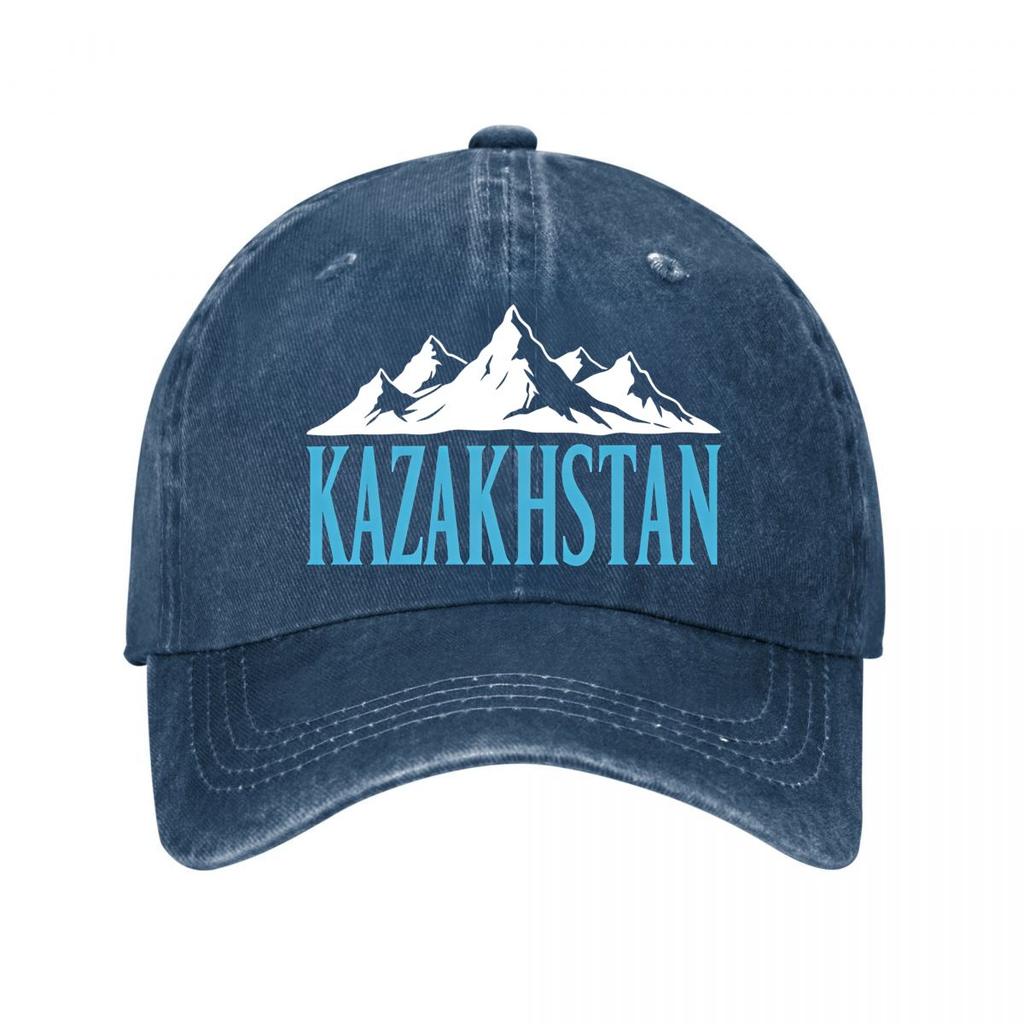 Kazakhstan Mountain Printed Baseball Cap New Vintage Washed Cotton Baseball Cap Parent Kids Sun Hats