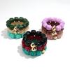 Fashion Acrylic Big Irregular Square Beaded Bracelet for Women New Trendy Imitation Stone Strechy Bracelet Hand Jewelry Gifts