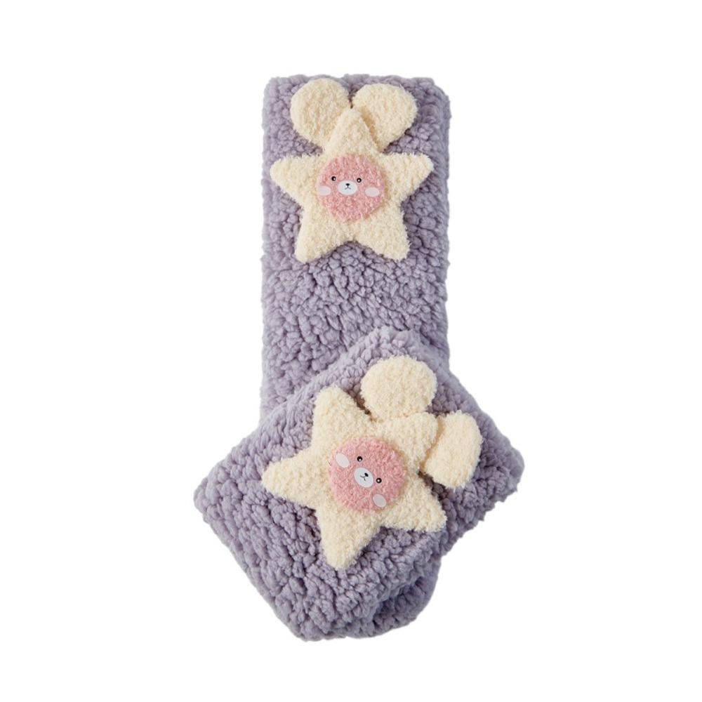 Cartoon Floor Stockings Women Mid-Calf Furry Plush Sock Harajuku Funny Tube Socks  Winter